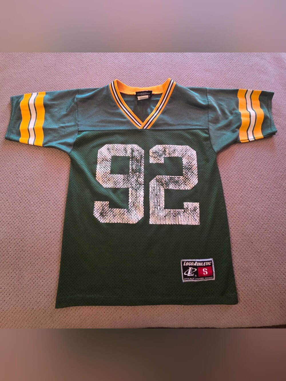 Vintage 90s Green Bay Packers Reggie White #92 Logo Athletic Jersey Youth Small